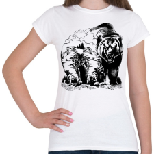 PRINTFASHION Medve hegy - Női póló - Fehér női póló