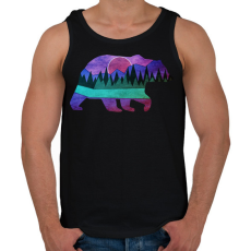 PRINTFASHION Medve sziluett - Férfi atléta - Fekete