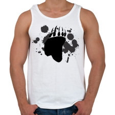 PRINTFASHION medve talp - Férfi atléta - Fehér atléta, trikó