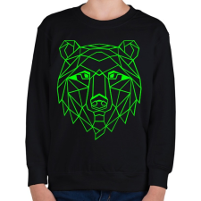 PRINTFASHION Medve vektor - Gyerek pulóver - Fekete gyerek pulóver, kardigán