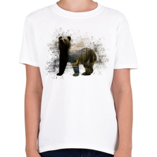 PRINTFASHION medvében az erdő - Gyerek póló - Fehér