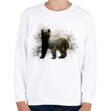 PRINTFASHION medvében az erdő - Gyerek pulóver - Fehér
