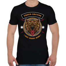 PRINTFASHION Medveveszély - Férfi póló - Fekete