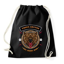 PRINTFASHION Medveveszély - Sportzsák, Tornazsák - Fekete tornazsák