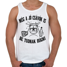 PRINTFASHION Még a jó csávók is be tudnak rúgni - Férfi atléta - Fehér