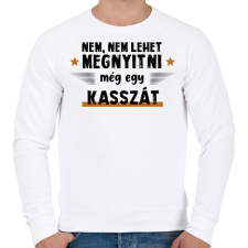 PRINTFASHION Még egy kassza - Férfi pulóver - Fehér férfi pulóver, kardigán