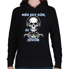 PRINTFASHION Még egy kör... - Női kapucnis pulóver - Fekete