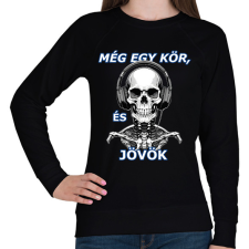 PRINTFASHION Még egy kör... - Női pulóver - Fekete női pulóver, kardigán