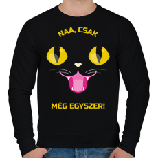 PRINTFASHION Még egyszer - Férfi pulóver - Fekete