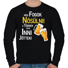 PRINTFASHION Meg fogok nősülni - Férfi pulóver - Fekete férfi pulóver, kardigán