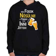 PRINTFASHION Meg fogok nősülni - Gyerek kapucnis pulóver - Fekete gyerek pulóver, kardigán