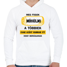 PRINTFASHION Meg fogok nősülni - Sörösdoboz - Fehér - Férfi kapucnis pulóver - Fehér