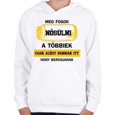 PRINTFASHION Meg fogok nősülni - Sörösdoboz - Fehér - Gyerek kapucnis pulóver - Fehér gyerek pulóver, kardigán