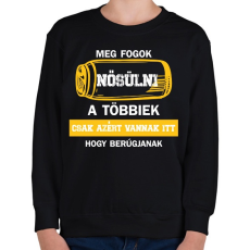 PRINTFASHION Meg fogok nősülni - Sörösdoboz - Fehér - Gyerek pulóver - Fekete