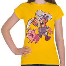 PRINTFASHION Meg ne fogd a malac.. - Női póló - Sárga