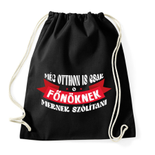 PRINTFASHION Még otthon is - Sportzsák, Tornazsák - Fekete tornazsák