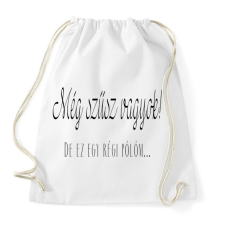 PRINTFASHION Még szűz vagyok!  - Sportzsák, Tornazsák - Fehér tornazsák