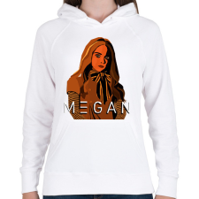 PRINTFASHION megan doll - Női kapucnis pulóver - Fehér női pulóver, kardigán