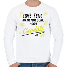 PRINTFASHION Megengedem, hogy csodálj - Sárga - Férfi pulóver - Fehér férfi pulóver, kardigán
