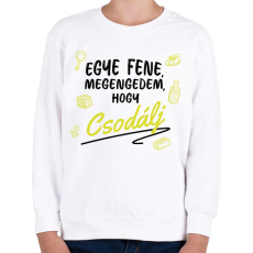 PRINTFASHION Megengedem, hogy csodálj - Sárga - Gyerek pulóver - Fehér