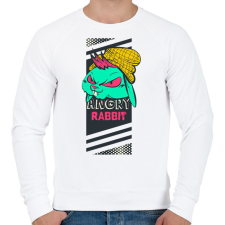 PRINTFASHION Méges nyuszi - Férfi pulóver - Fehér férfi pulóver, kardigán