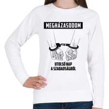 PRINTFASHION Megházasodom - Legénybúcsú - Női pulóver - Fehér női pulóver, kardigán