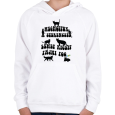 PRINTFASHION Meghoztuk a szerencséd - Gyerek kapucnis pulóver - Fehér