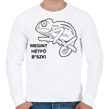 PRINTFASHION Megint hétfő - Férfi pulóver - Fehér férfi pulóver, kardigán