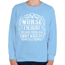 PRINTFASHION Megmentelek - Gyerek pulóver - Világoskék