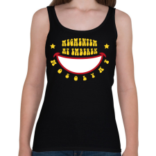 PRINTFASHION Megmentem a mosolyt - Női atléta - Fekete női trikó