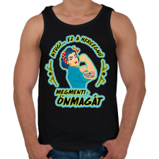 PRINTFASHION Megmenti önmagát - Férfi atléta - Fekete atléta, trikó