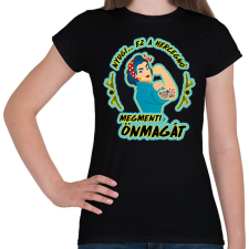 PRINTFASHION Megmenti önmagát - Női póló - Fekete női póló
