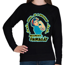 PRINTFASHION Megmenti önmagát - Női pulóver - Fekete női pulóver, kardigán
