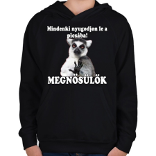 PRINTFASHION Megnősülök! - Gyerek kapucnis pulóver - Fekete gyerek pulóver, kardigán