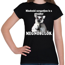 PRINTFASHION Megnősülök! - Női póló - Fekete