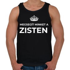 PRINTFASHION MEGSEGÍT MINKET A ZISTEN - Férfi atléta - Fekete atléta, trikó