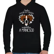 PRINTFASHION Megtaláltam a mancsod - Boxer - Férfi kapucnis pulóver - Fekete férfi pulóver, kardigán