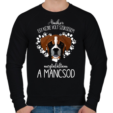 PRINTFASHION Megtaláltam a mancsod - Boxer - Férfi pulóver - Fekete