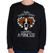 PRINTFASHION Megtaláltam a mancsod - Boxer - Gyerek pulóver - Fekete gyerek pulóver, kardigán