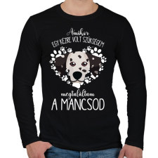 PRINTFASHION Megtaláltam a mancsod - Dalmata - Férfi hosszú ujjú póló - Fekete férfi póló