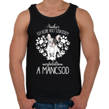 PRINTFASHION Megtaláltam a mancsod - Francia Bulldog - Férfi atléta - Fekete atléta, trikó