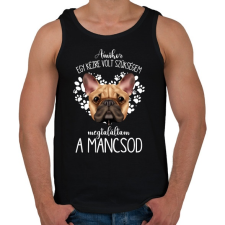 PRINTFASHION Megtaláltam a mancsod - French Bulldog - Férfi atléta - Fekete atléta, trikó