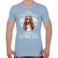 PRINTFASHION Megtaláltam a mancsod - Spániel - Férfi póló - Világoskék