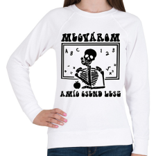 PRINTFASHION Megvárom - Csontváz - Női pulóver - Fehér női pulóver, kardigán