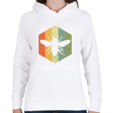 PRINTFASHION Méh - Női kapucnis pulóver - Fehér