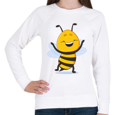 PRINTFASHION Méhecske 1 - Női pulóver - Fehér női pulóver, kardigán