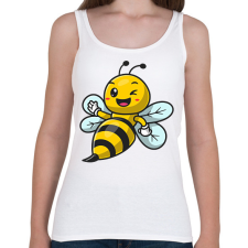 PRINTFASHION Méhecske 2 - Női atléta - Fehér női trikó