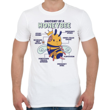PRINTFASHION Méhecske anatómia - Férfi póló - Fehér férfi póló