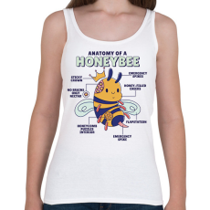 PRINTFASHION Méhecske anatómia - Női atléta - Fehér