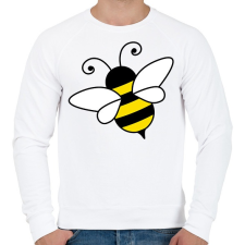 PRINTFASHION Méhecske - Férfi pulóver - Fehér férfi pulóver, kardigán